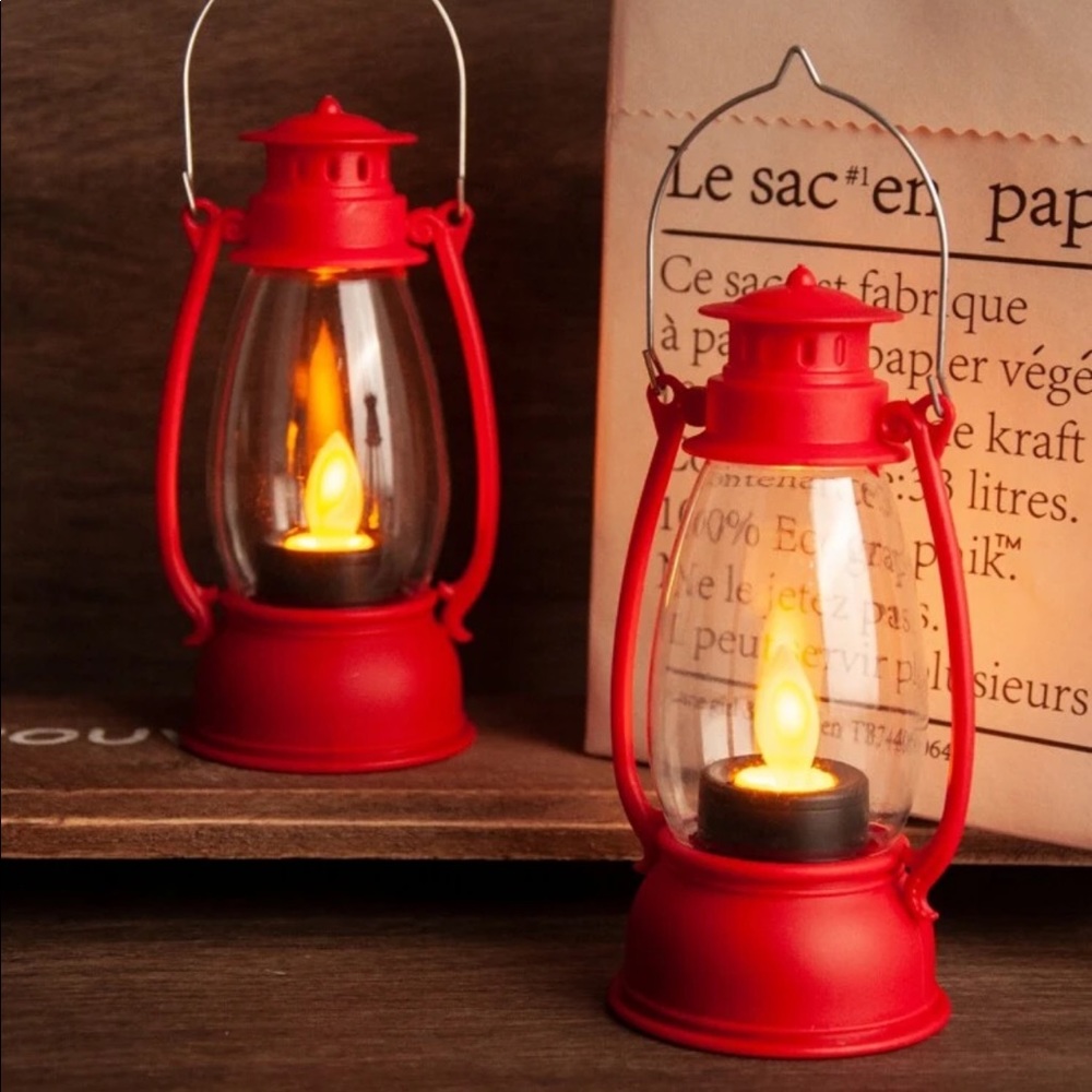Home: Two Small Lanterns - Color Red
